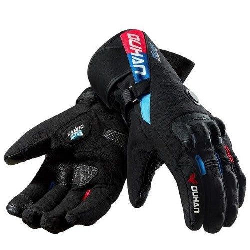 Gants Chauffants Moto Bleu