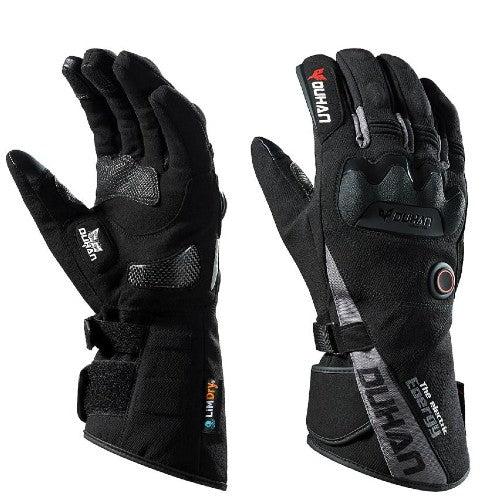 Gants Chauffants Moto Gris