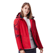 Manteau Chauffant Femme Hydrofuge Camo Rouge