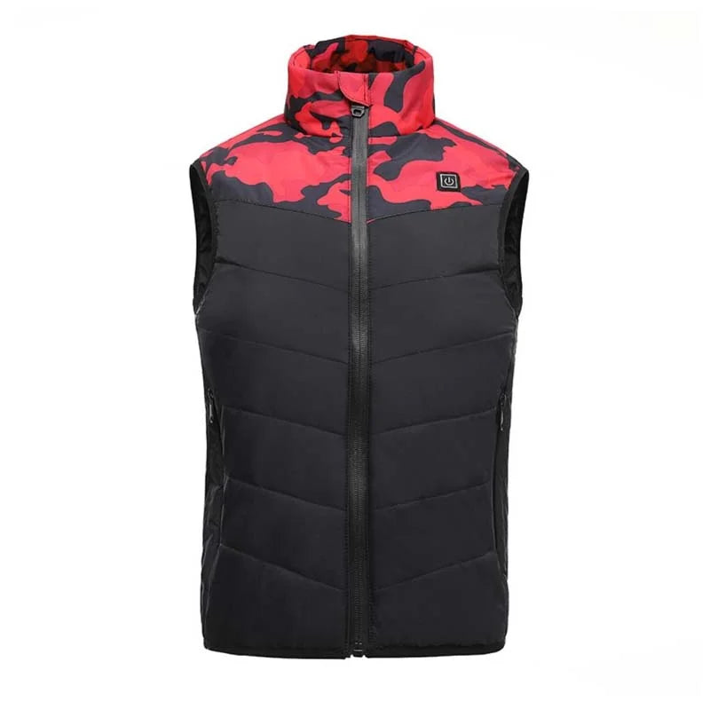 Veste Chauffante Enfant Camouflage Militaire Rouge