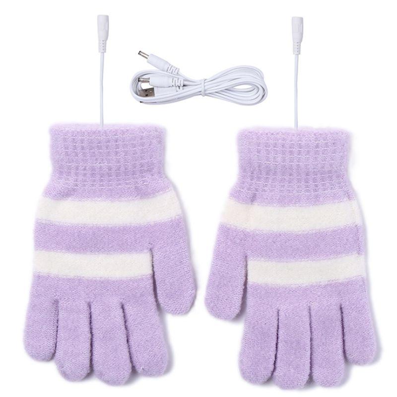 gants chauffants violet